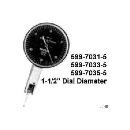 Bns Bestest Dial Test Indicator, Black Dial Face, Lever Type 599-7035-5